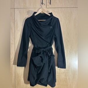 Rudsak Draped Collar Nylon Trench Coat